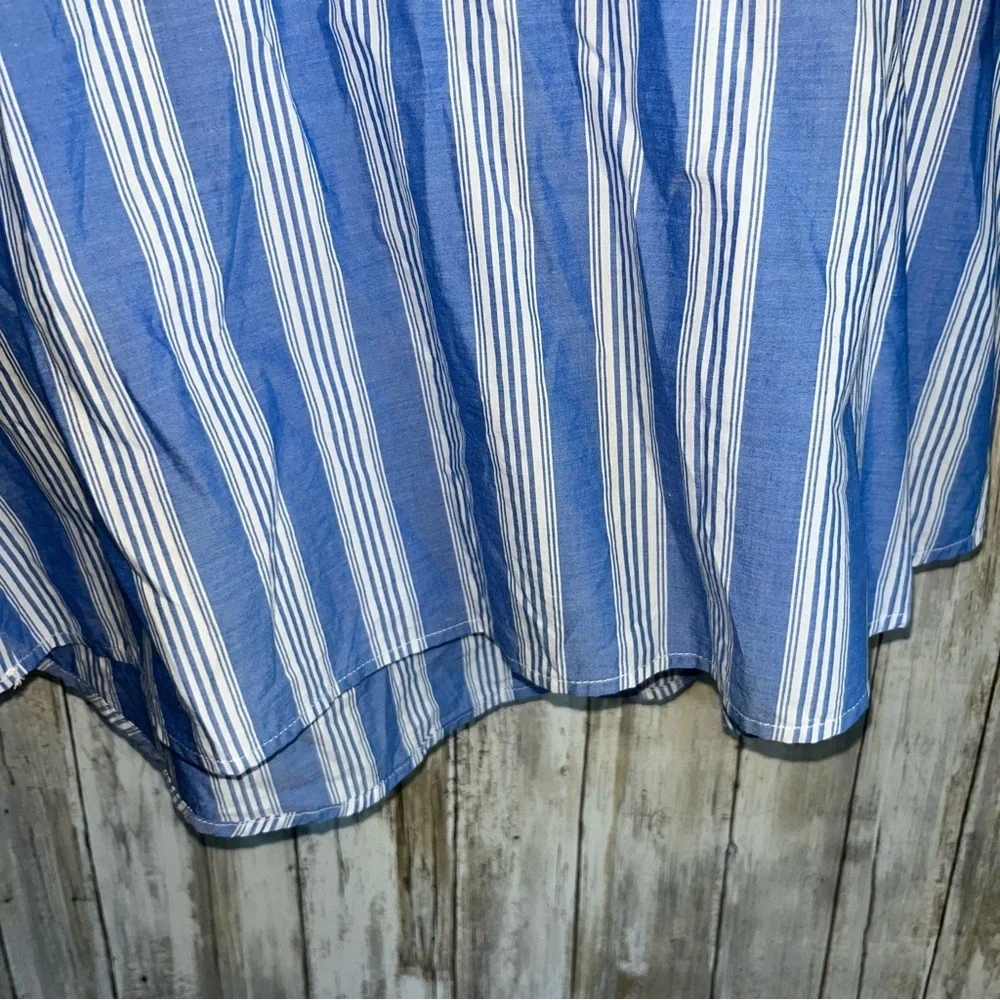 Fate Poplin Blue Stiped Oversized Blouse - Picture 5 of 7
